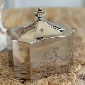 Vintage International Silver Trinket Box with Lid